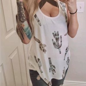 Camo Cactus Tank Top